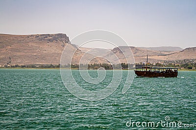 The Coast of the Sea of Galilee, Israel Editorial Stock Photo