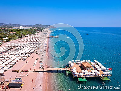 Coast of the Turkish Riviera with amazing beach, Tekirova Stock Photo