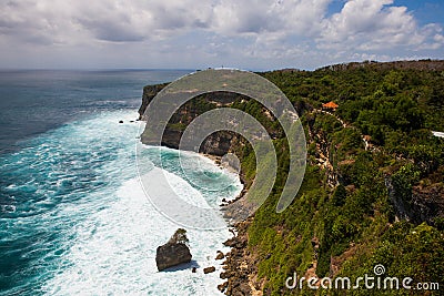 Coast at Uluwatu temple, Bali, Indonesia Stock Photo