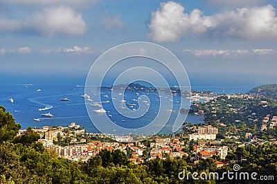 Coast view monaco france landscape with blue sky Stock Photo