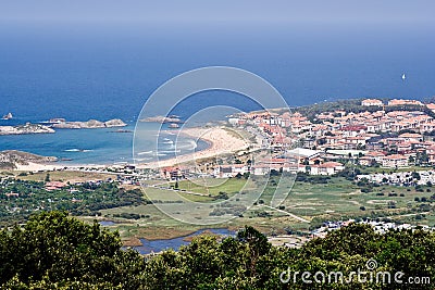 Coast village: Isla, Cantabria, Spain Stock Photo