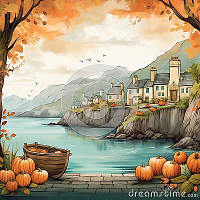 Coastal Charm: Fall under the spell of the quaint fishing villages and rugged cliffs along the coastline of Ireland Stock Photo