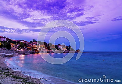 Coastal city in summer Stock Photo