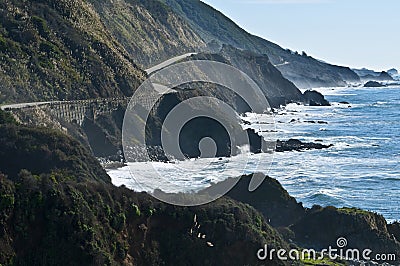 Coastal Highway, Big Sur, California Stock Photo