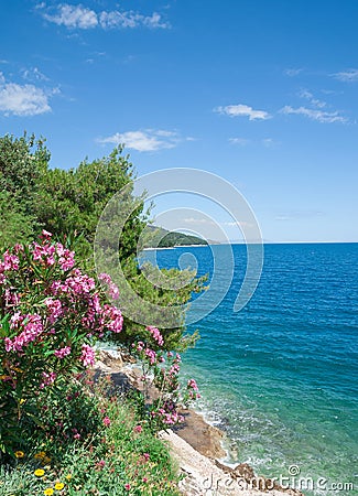 Coastal Landscape,Makarska Riviera,Dalmatia,Croatia Stock Photo