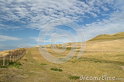 Coastal landscape near Kimmeridge, Dorset Stock Photo