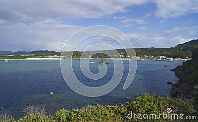 Coastal landscape, Okinawa island, Japan Stock Photo