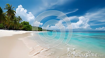 Coastal majesty, beautiful tropical beach, majestic ocean views, and coastal splendor Stock Photo