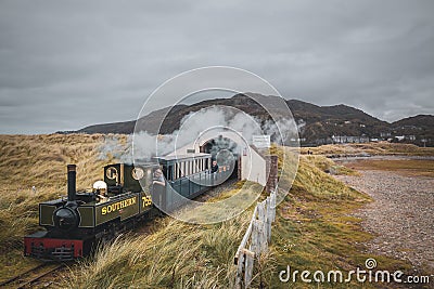 Coastal Minature Train in Fairbourne Editorial Stock Photo