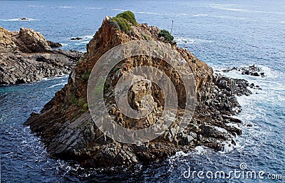 Coastal ocean landscape, La Bufadora, Baja California Stock Photo