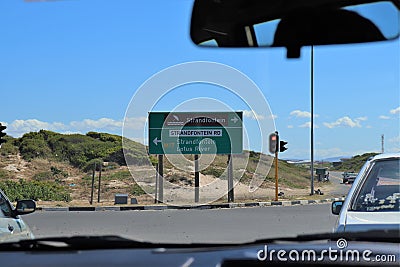 Coastal road at False Bay in South Africa Editorial Stock Photo