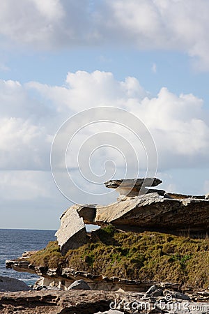 Coastal rock outcrop Stock Photo