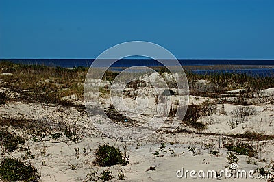 Coastal sand dunes Stock Photo