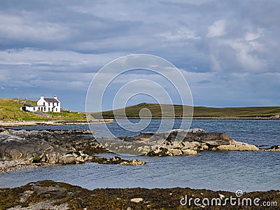 Coastal scenery around Burravoe on the south east of the island of Yell in Shetland, Scotland, UK Stock Photo