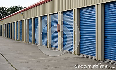 Coastal Storage Units Stock Photo