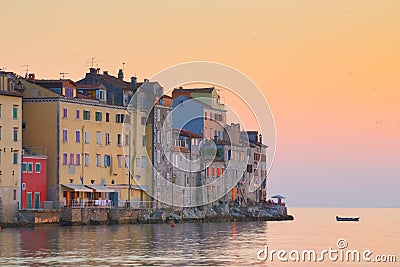 Coastal town of Rovinj, Istria, Croatia. Stock Photo
