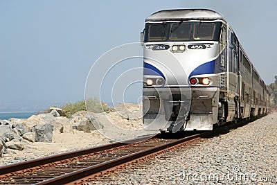 Coastal train Stock Photo