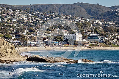 Laguna Beach Coastal view Editorial Stock Photo