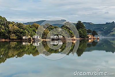 Coastal view, Pacific coast of New Zealand, Otago Peninsula Stock Photo