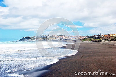 Coastal view at Ribeira Grande Stock Photo