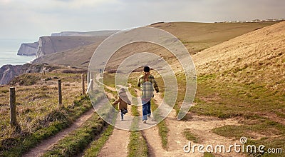 Coastal walk, Dorset Stock Photo