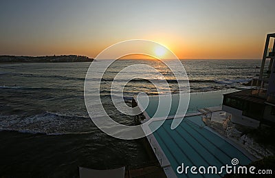 Bondi Iceberg Club at sunrise Editorial Stock Photo