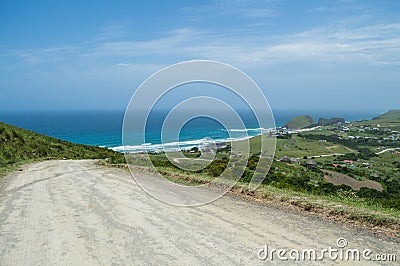 Coastine and Dirt Road, at Coffee Bay and Hole in the Wall, East Stock Photo