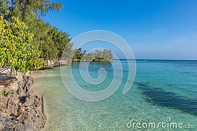 Coastline beach Kizimkazi Unguja Zanzibar Island Tanzania East Africa Stock Photo