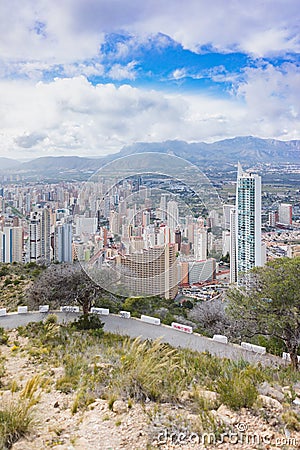 Coastline of a Benidorm Editorial Stock Photo