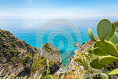 Coastline at Capo Vaticano near Tropea, Calabria, Italy Stock Photo