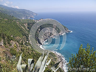 Coastline of Cinque Terre Stock Photo