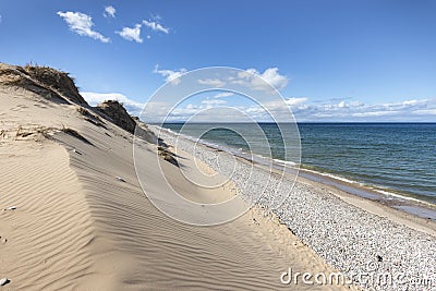 Dunes on Beach at Findhorn on the Moray Firth in Scotland Stock Photo