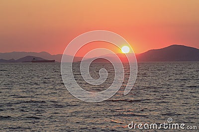 Izmir at Sunset /Turkey Stock Photo