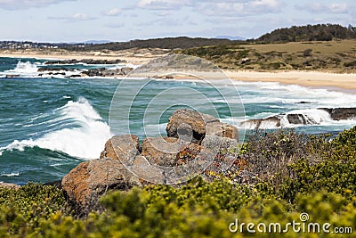 Coastline landscape. Bingie (near Morua). Australia Stock Photo