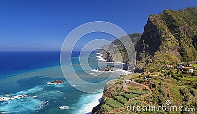 Coastline near Santana Madeira, Portugal Stock Photo