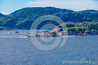 The Coastline of Dusky Sound Stock Photo