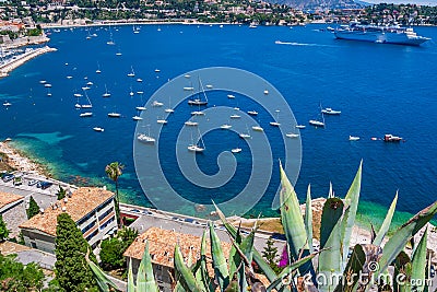 Coastline of Nice city in Southern France Stock Photo