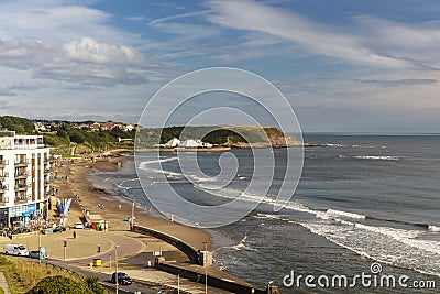 Coastline on North Bay in Scarborough, England. Editorial Stock Photo