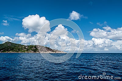 Coastline of Praslin Island, Seychelles Stock Photo