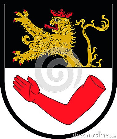 Coat of arms of Armsheim in Alzey-Worms in Rhineland-Palatinate, Germany Vector Illustration