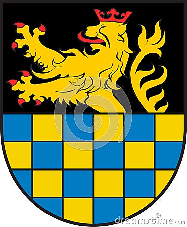 Coat of arms of Bad Kreuznach in Rhineland-Palatinate, Germany Vector Illustration