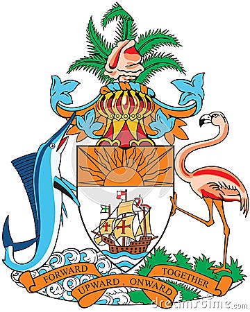 Coat of arms of Bahamas Stock Photo