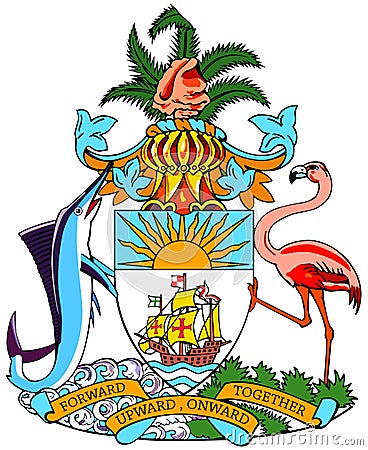 Coat of arms of the Bahamas Stock Photo