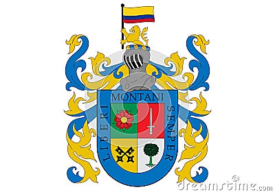 Coat of Arms of Bucaramanga Colombia Stock Photo
