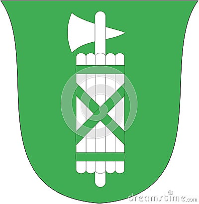 Coat of arms of the canton of St. Gallen. Switzerland Stock Photo