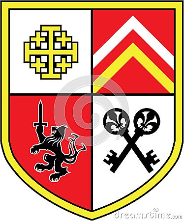 Coat of Arms Church Royal Beast vector Vector Illustration