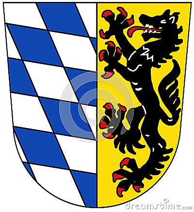 Coat of arms of the city of Bad Reichenhall. Germany. Stock Photo