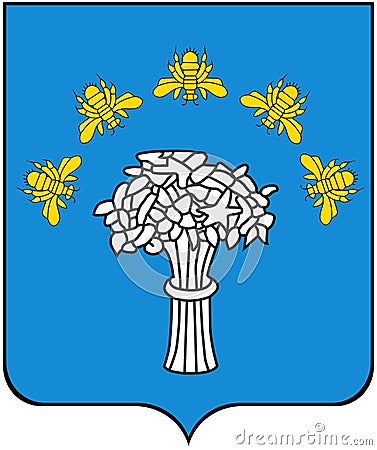 Coat of arms of the city of Cherven. Belarus Stock Photo