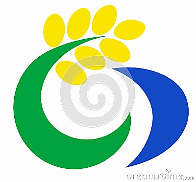 Coat of arms of the city of Isa. Kagoshima Prefecture. Japan Stock Photo