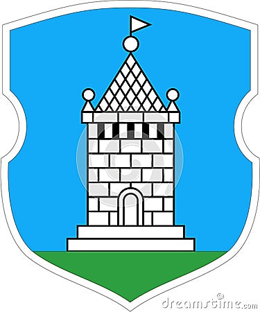 Coat of arms of the city of Mogilev in 1577. Belarus Stock Photo